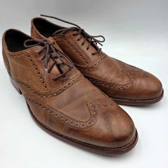 Cole Haan Mens Brown Leather Wingtip Oxford Shoes Nike Air C10027 Size 9.5 M main image 5